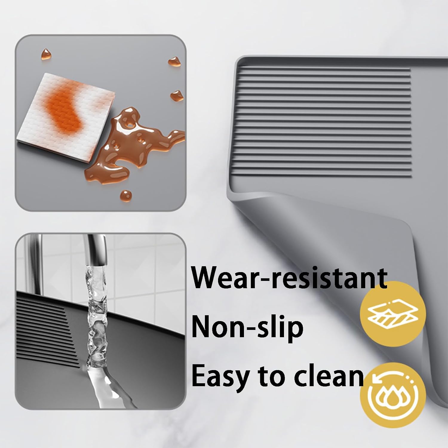 3-In-1 Silicone Coffee Mat Mul - Bar Mat Rubber recension och pris